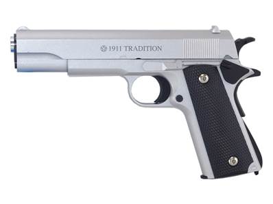 Plan Beta Pistolet Heavy Metal 1911 Classic Silver SPRING 0.5J