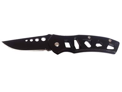 Couteau de chasse à lame pliable Métal ajouré sous blister Lame 6cm