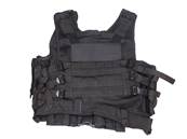 DMoniac Veste tactique Noire 8 poches holster + ceinturon