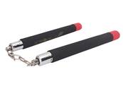 Nunchaku Mousse Noir 30cm dia. 3cm Chaine Metal 13cm