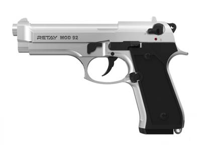 Retay Mod 92 9mm P.A.K Chrome Mate