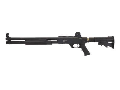 Fusil à pompe de défense 18 pouces Noir Cal. 68 CO2 2x12g 16J