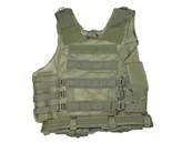 DMoniac Veste tactique Olive 8 poches holster + ceinturon