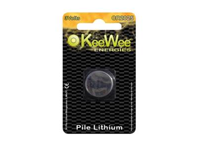 Pile bouton Lithium manganese CR2025 (x1)