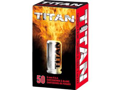 Titan Balles à blanc 9mm P.A.K. (x50)