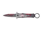 Couteau Blood Punisher lame 8cm - Anneau et clip ceinture