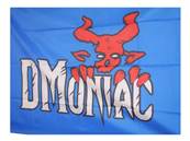 DMoniac Drapeau DMoniac Tactical 144x96cm Fond Bleu