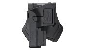 Amomax Holster polymère rotatif Multifit Noir rétention active + rail