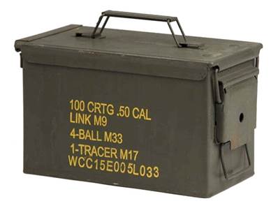 Caisse de munition US Metal Cal. 50/5.56 - 28x18x14cm