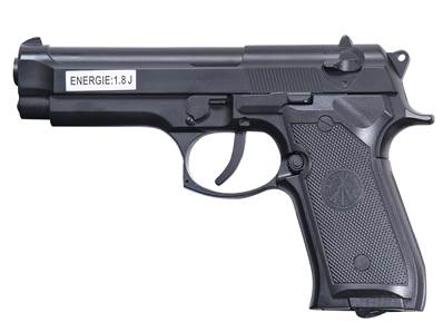 Pistolet Co2 6mm M9 Noir Full-Metal Culasse Fixe 1.8J