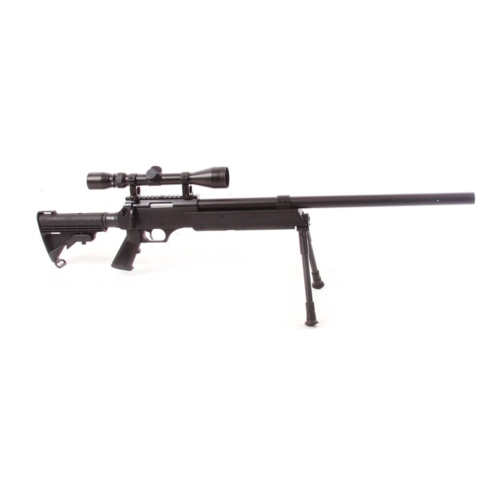 [WMB06D] Well MB06D Fusil à ressort Sniper avec lunette et Bipied Noir 1.9J