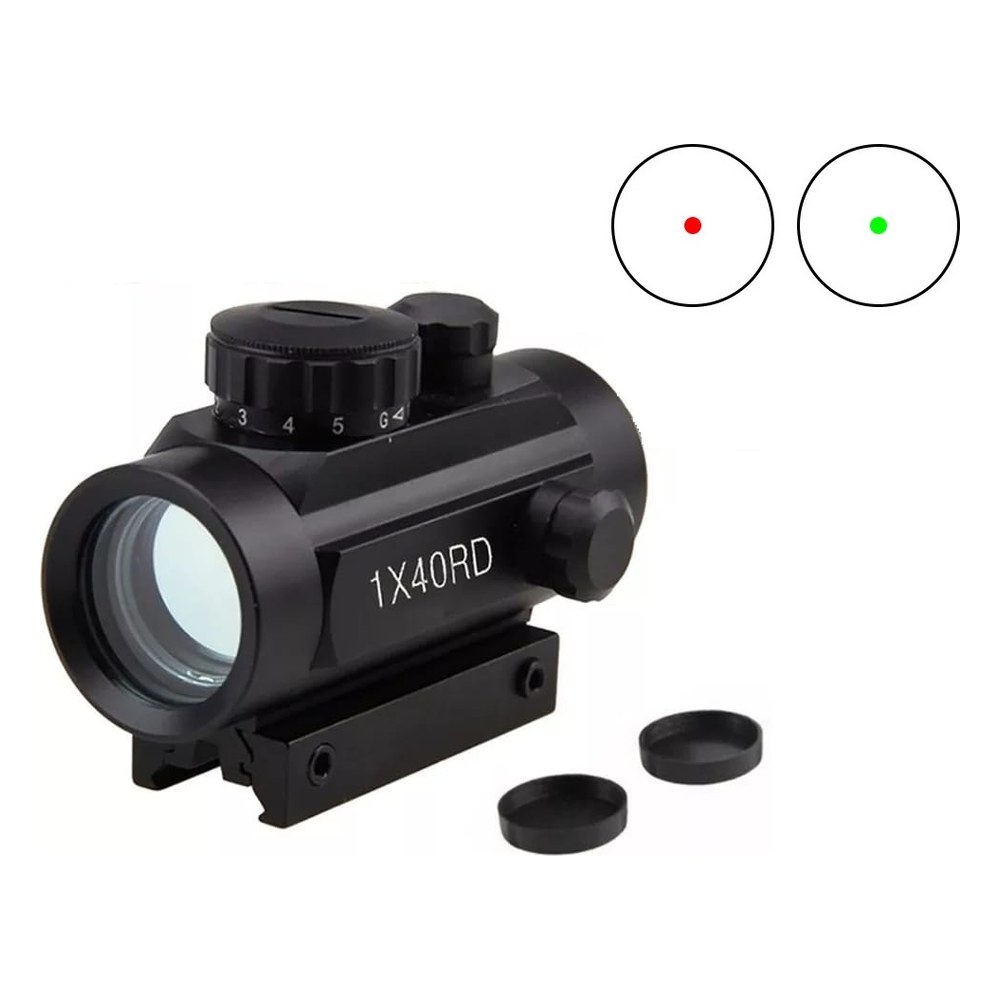 Tactical Ops Point rouge 40mm rouge/vert Noir 21mm