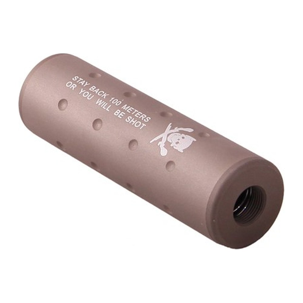 [ST-SIL110-TAN] S&T Silencieux Stubby Skull 110mm CCW/CW 14mm Tan