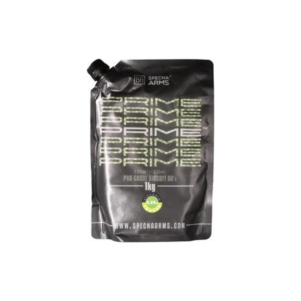 [SA-BB-TRA-025-1KG] Specna Arms Prime Billes Traçantes Vertes 0.25g (x4000) Sachet 1Kg