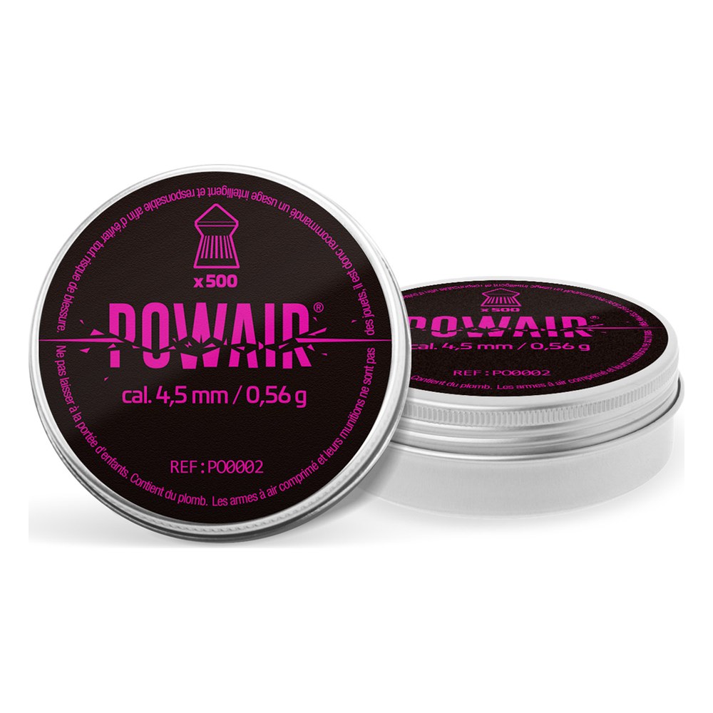 [PO0002] Powair Plombs pointus 4.5mm Pellet 0.56g (x500)