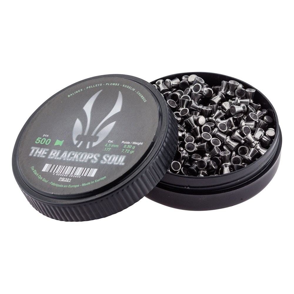 [PB301] BLACKOPS Plombs plats 4.5mm(.177) (x500)