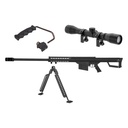 Pack Lancer Tactical LT-20B Sniper M82 Noir (poignée+bipied+scope)