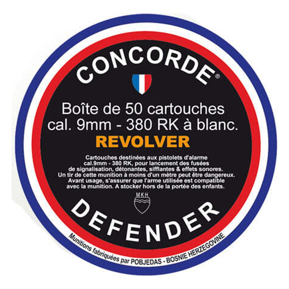 [MD016] Concorde Defender Cartouche à blanc 9mm R.K. / 380 (x50)