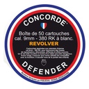 Concorde Defender Cartouche à blanc 9mm R.K. / 380 (x50)