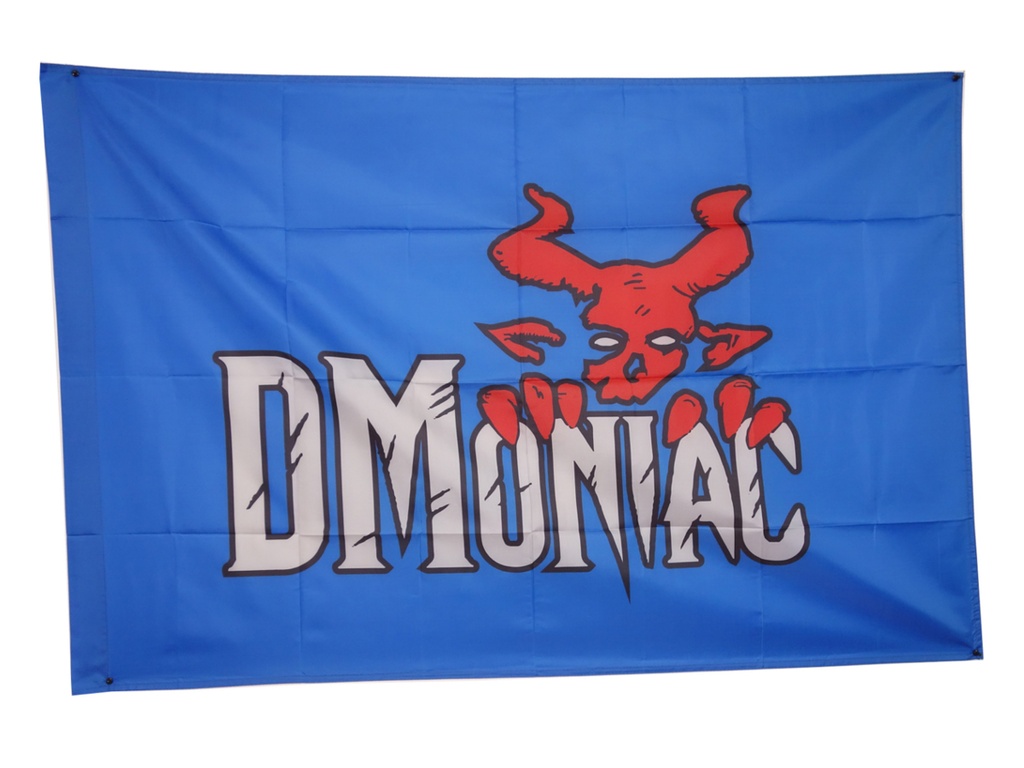 [KW2002-B] DMoniac Drapeau DMoniac Tactical 144x96cm Fond Bleu