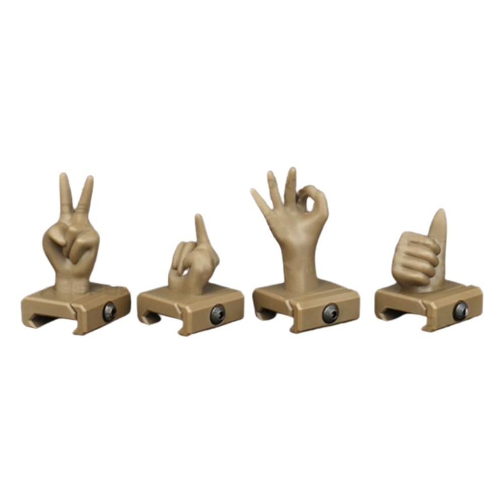 Guerilla Tactical Organes de visée RIS (x4) Funny Fingers Tan