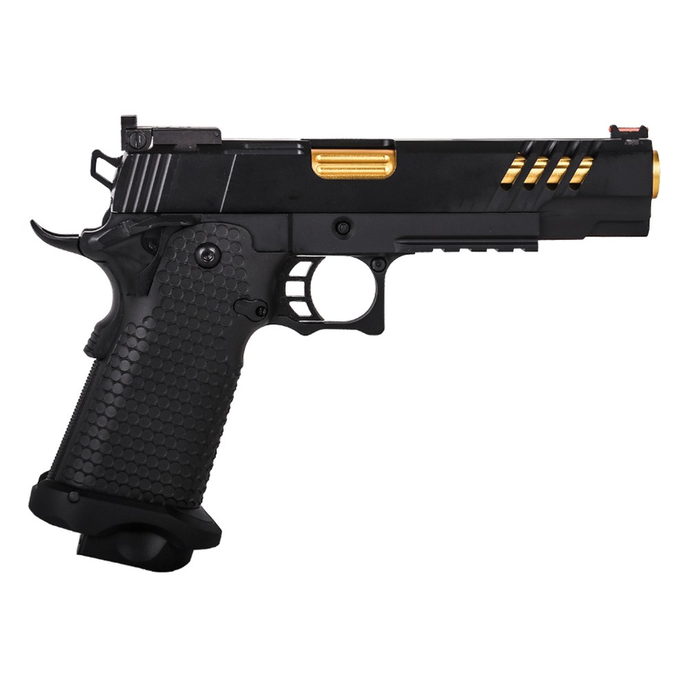 [GEHI51T2BKGD] Golden Eagle Pistolet Hi-Capa 5.1 Tactical2 GBB FullMetal Noir/Or0.8J