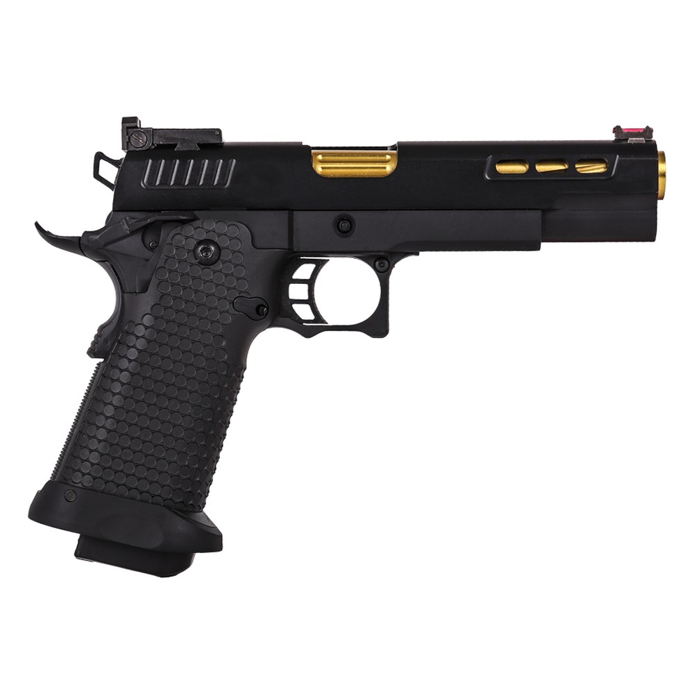 [GEHI51BKGD] Golden Eagle Pistolet Hi-Capa 5.1 A1 GBB Full Metal Noir/Or 0.8J
