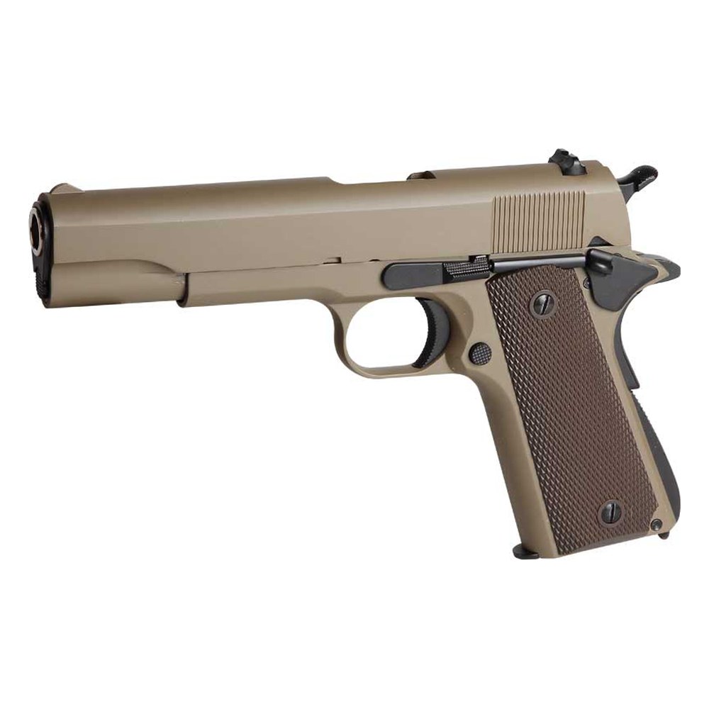 [GE1911A1TAN] Golden Eagle Pistolet 1911 A1 GBB Full Metal Tan/Brun 0.8J