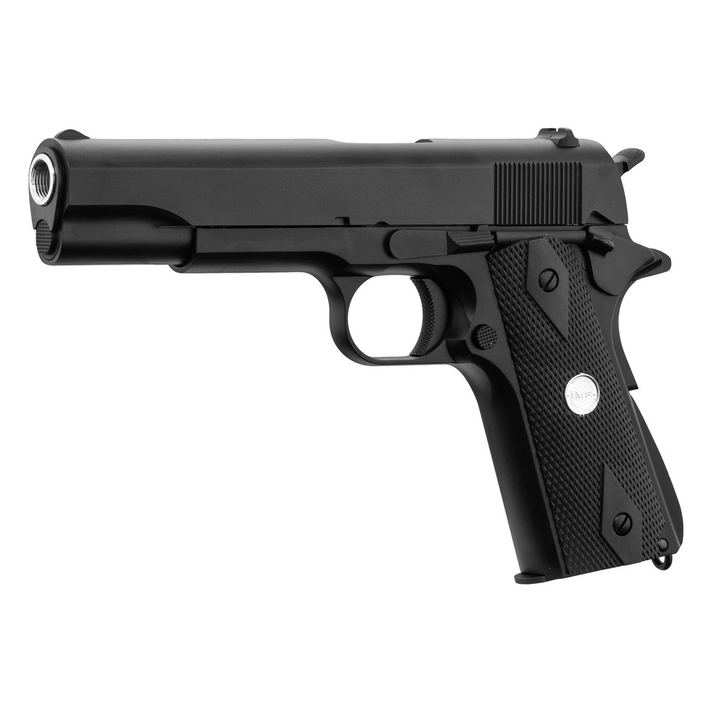 [GE1911A1-IMF] Golden Eagle Pistolet 1911 Gaz BlowBack Full Metal Noir 0.8J+Mallette