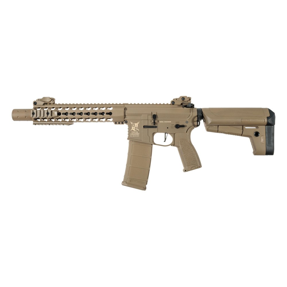 [DA-C07-FT] Delta Armory M4 KeyMod 10 Tan Charlie AEG 1J Predator Pack Complet
