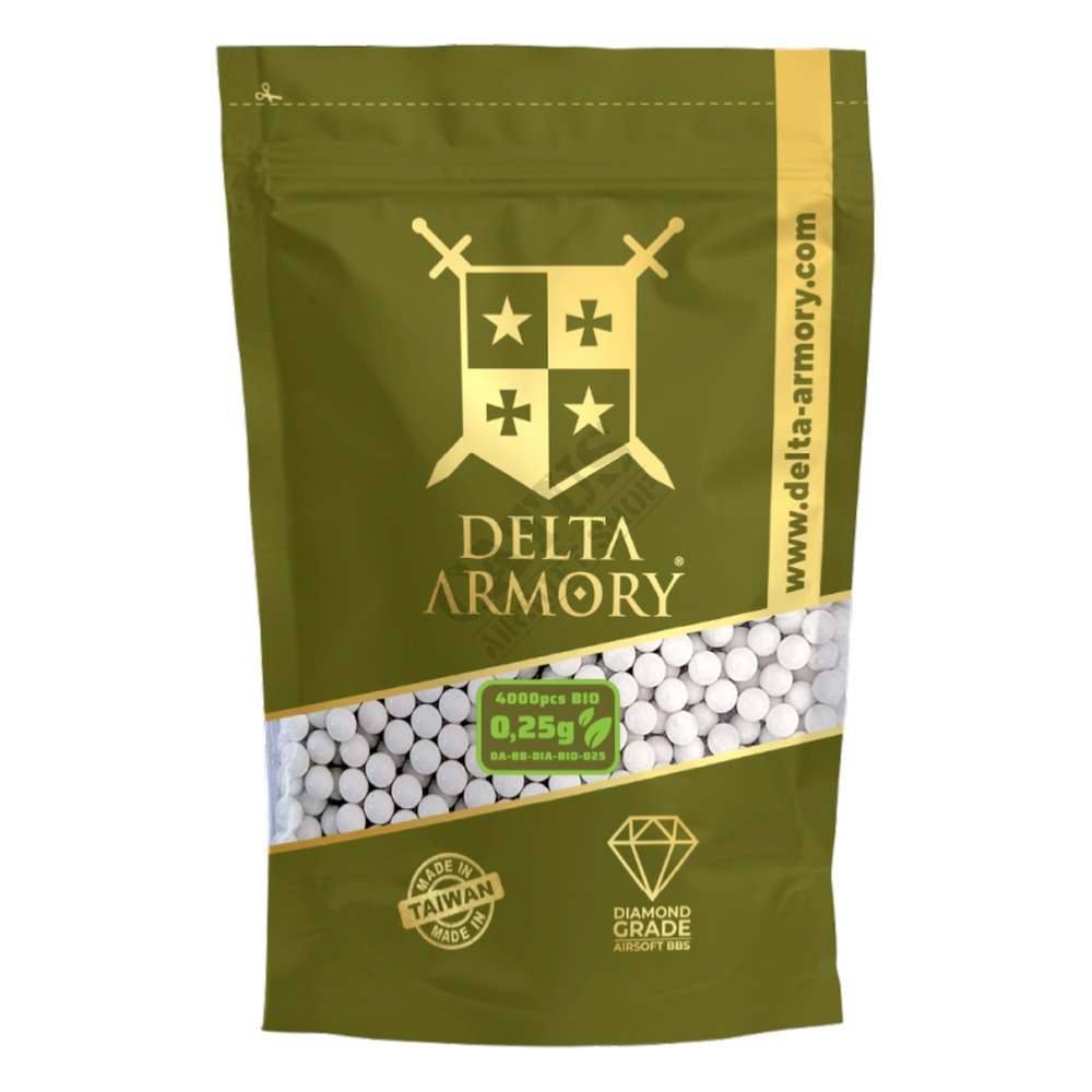 [DA-BB-DIA-BIO-025] Delta Armory DIAMOND Billes BIO 0.25g (x4000) en sachet (1kg)