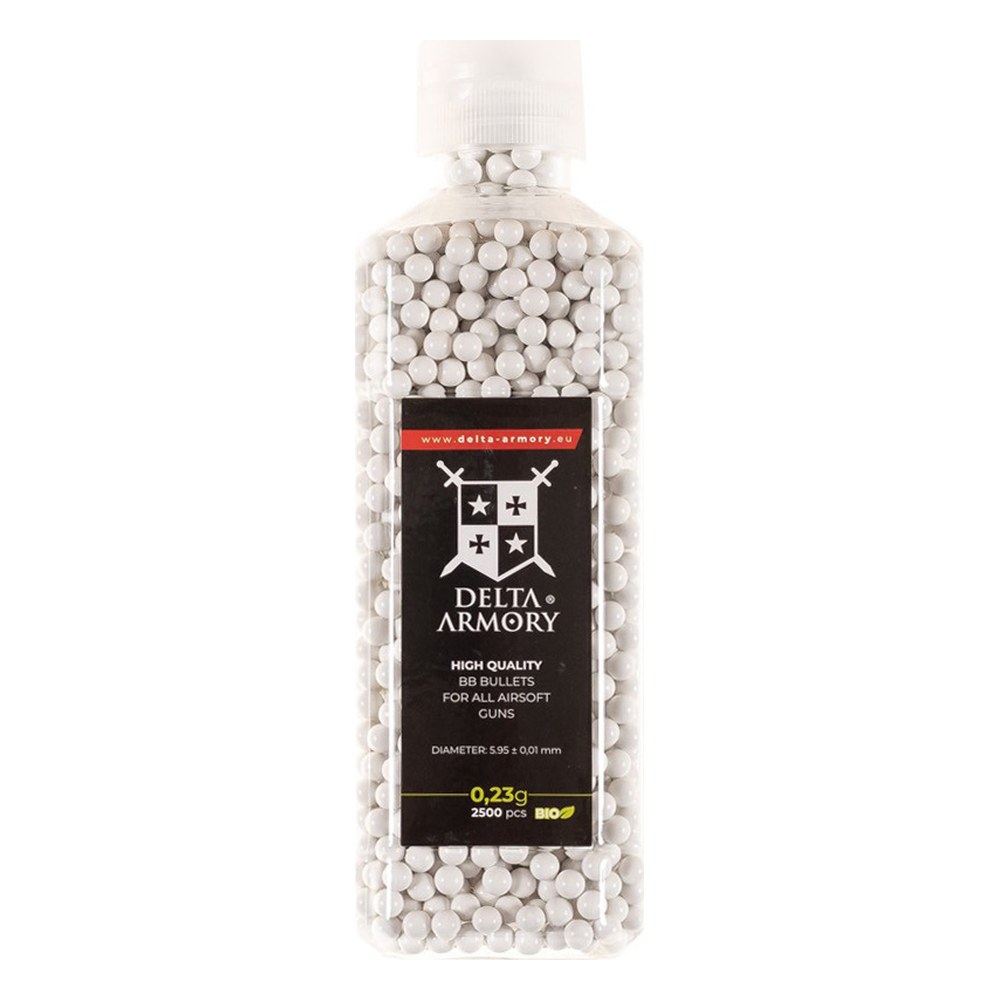 [DA-BB-023-2500-BIO] Delta Armory Billes BIO 0.23g (x2500) Bouteille