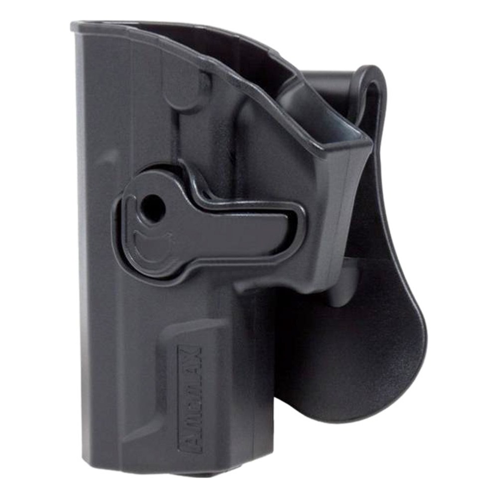 Amomax Holster polymère rotatif SP2022 Gaucher Noir rétention active