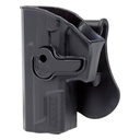 Amomax Holster polymère rotatif SP2022 Gaucher Noir rétention active
