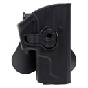 Amomax Holster polymère rotatif SP2022 Noir rétention active