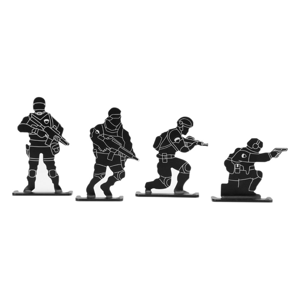 [AC13183] Delta Tactics Lot de 4 cibles Soldat Métal
