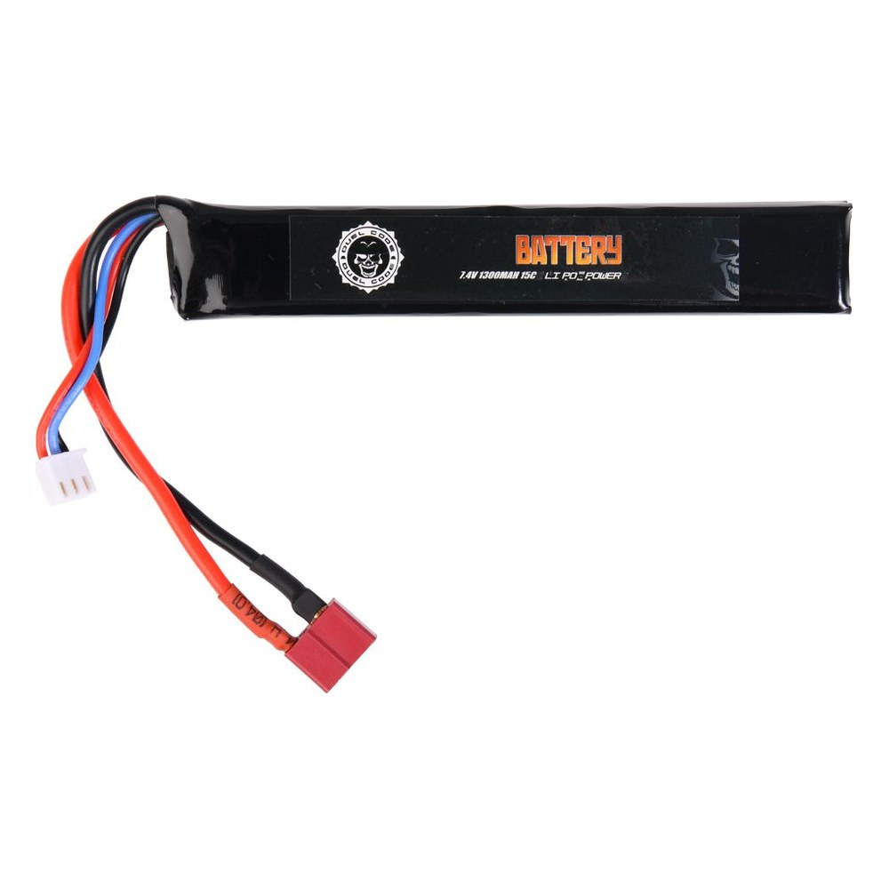 [AC13176] Duel Code Batterie LiPo 7.4V 1300 mAh 15C T-Dean stick