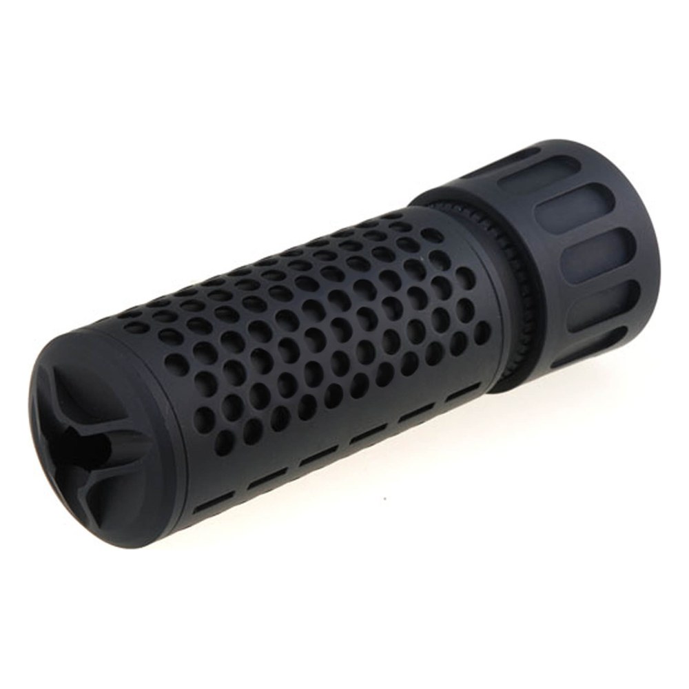BO Silencieux QD CQB Métal Noir 14mm CCW avec Cache-Flamme fourni
