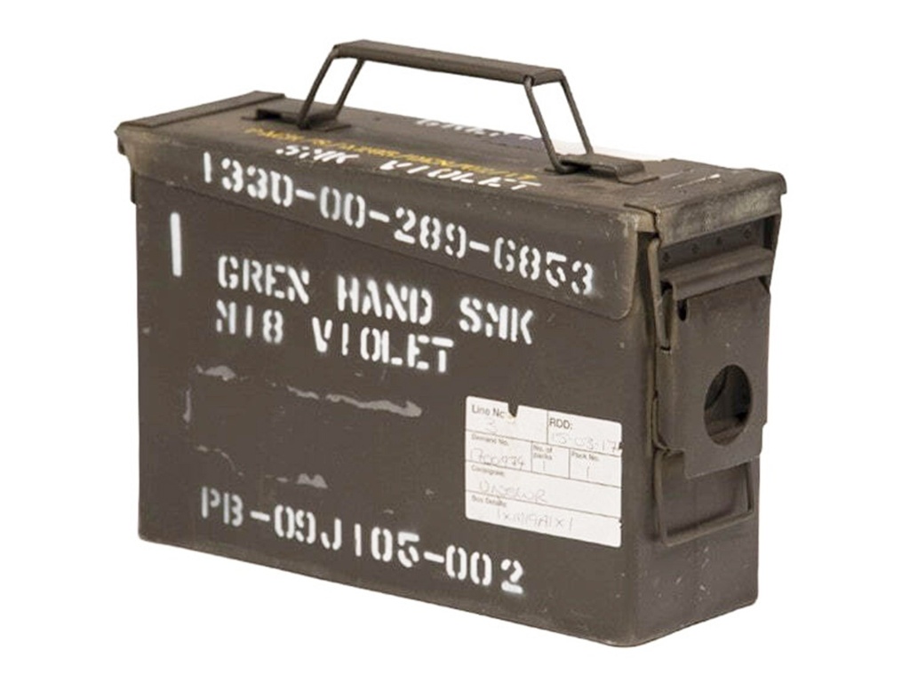 [A60448] Caisse de munition US Metal Cal. 30/7.62 - 23x17.5x9cm
