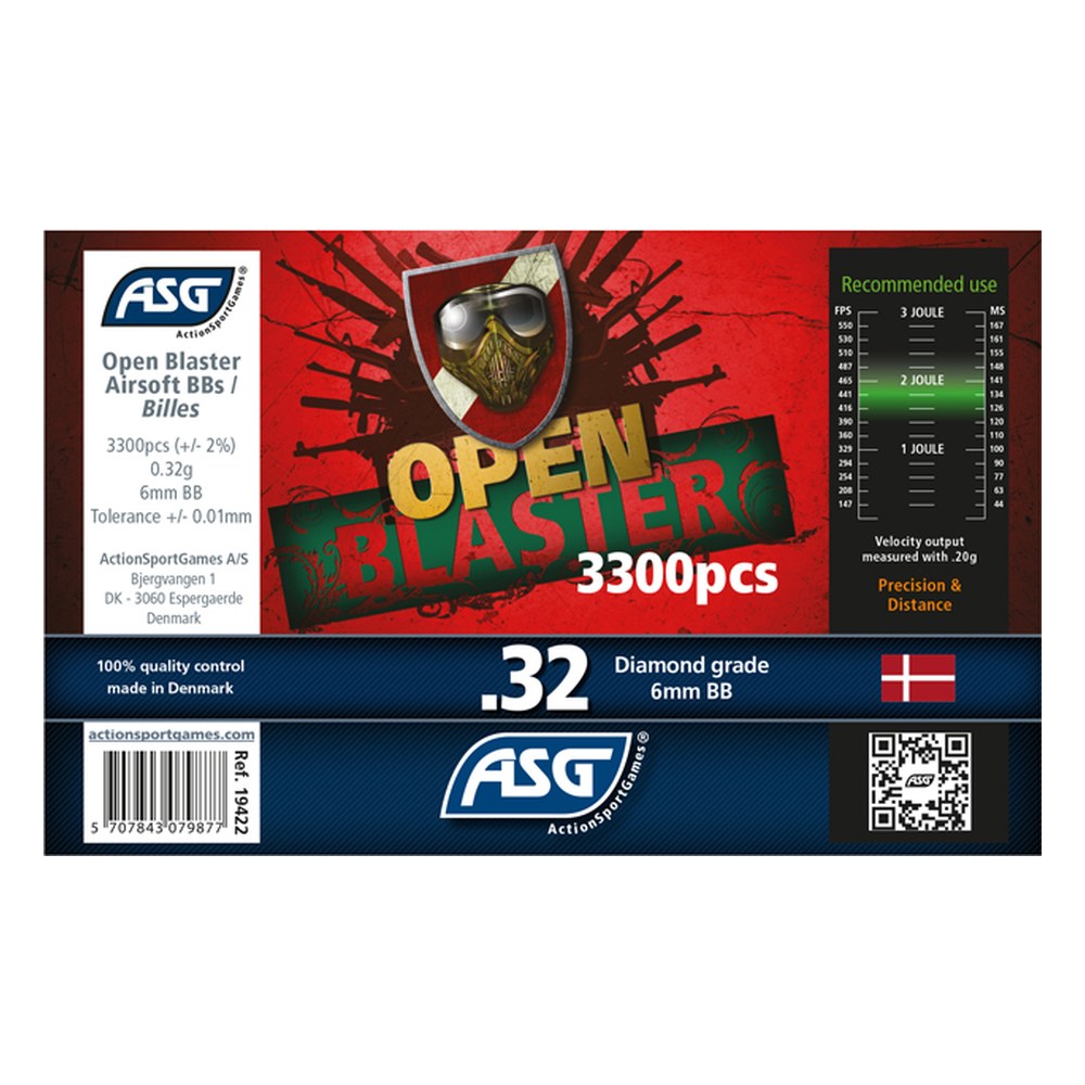 [A19422] Blaster Billes BIO Open Blaster 0.32g (x 3300) Bouteille