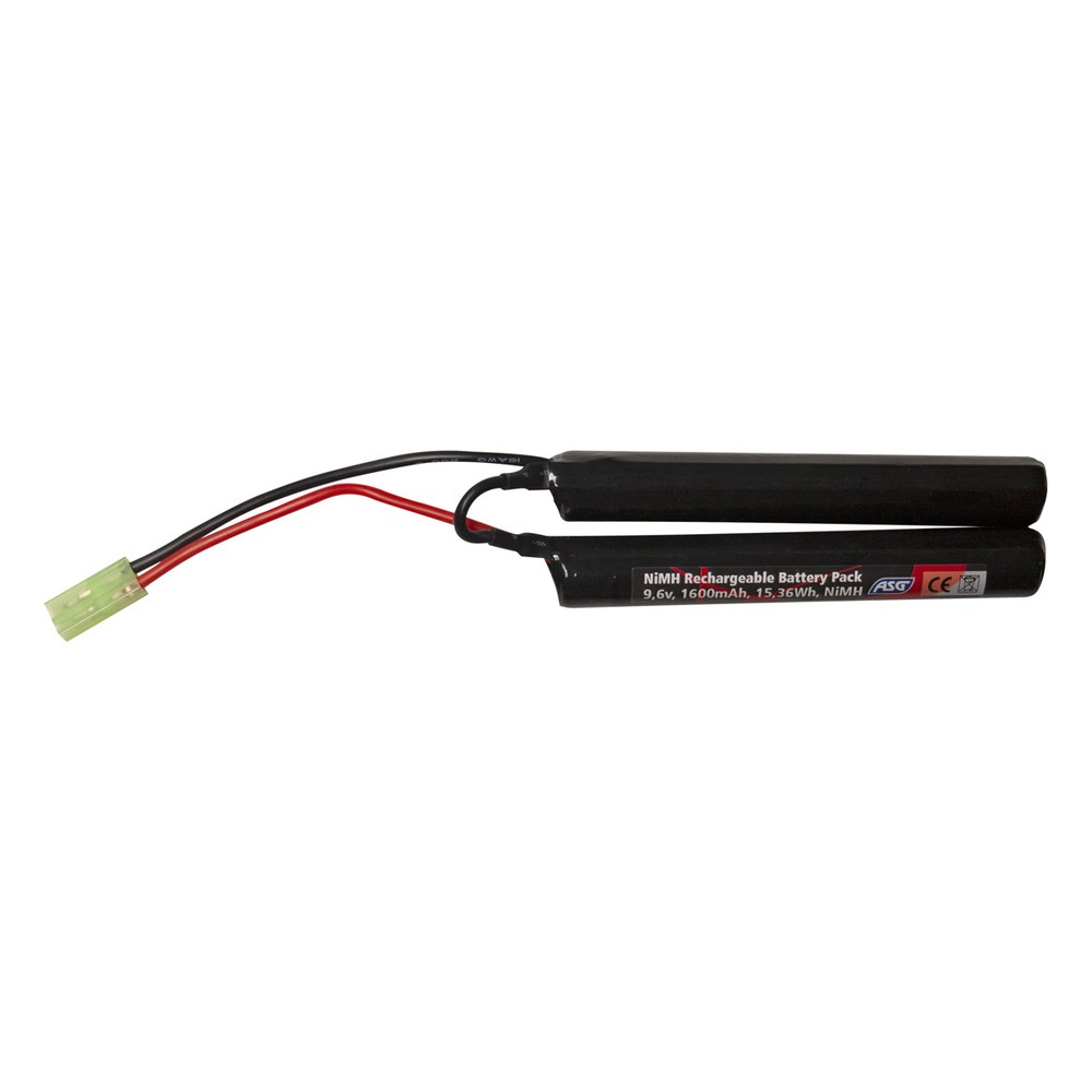 [A19360] ASG Batterie NiMH 9.6V 1600 mAh Tamiya mini 8 élements,2 parties cqb