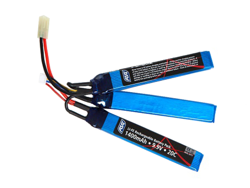 [A18207] ASG Batterie LiFe 9.9V 1400 mAh 20C 3 sticks