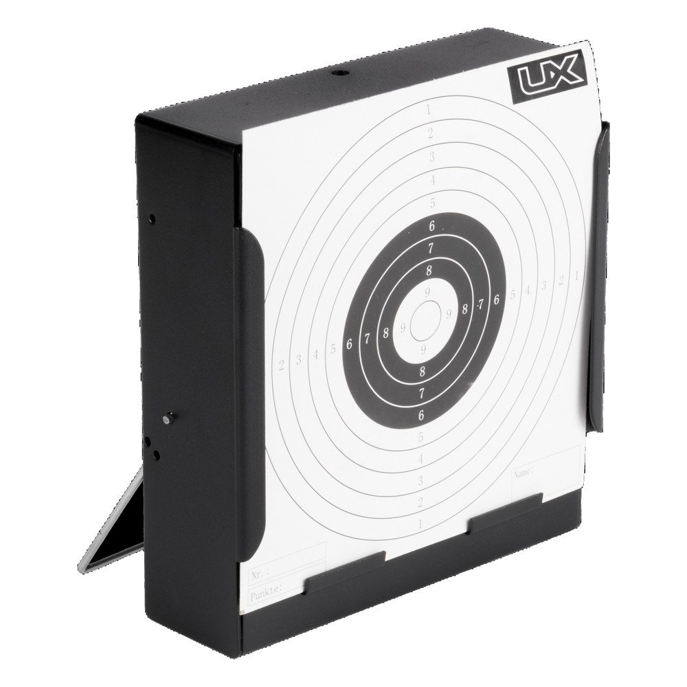 [801036] UX Porte cible métal plat Noir 14x14cm