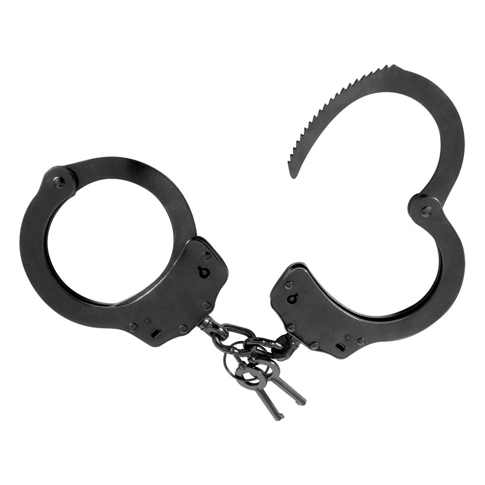 Menottes Noires Acier à double verrouillage