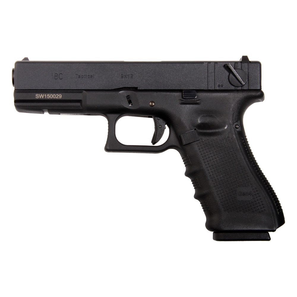 [7804] WE Pistolet 18.4 Noir GBB Full Metal Full-Auto 0.9J