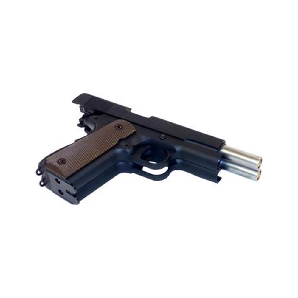 [7726] WE Dueller 1911 Double Canon Noir GAZ Blowback 0.9J