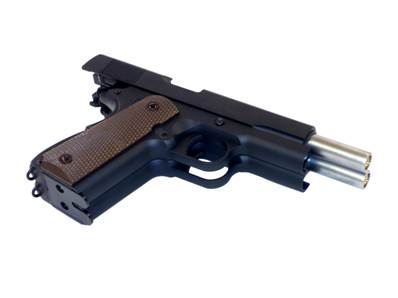 [7726] WE Dueller 1911 Double Canon Noir GAZ Blowback 0.9J