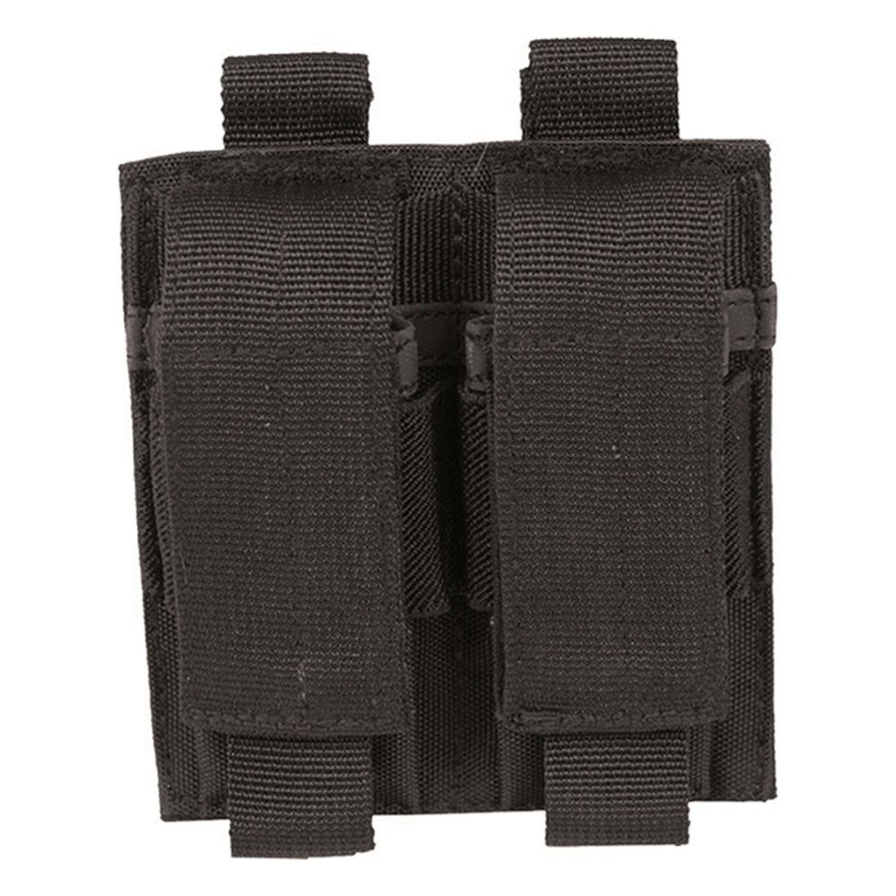 [67658BK] Porte chargeurs Double pour pistolet Noir (fixation Molle)