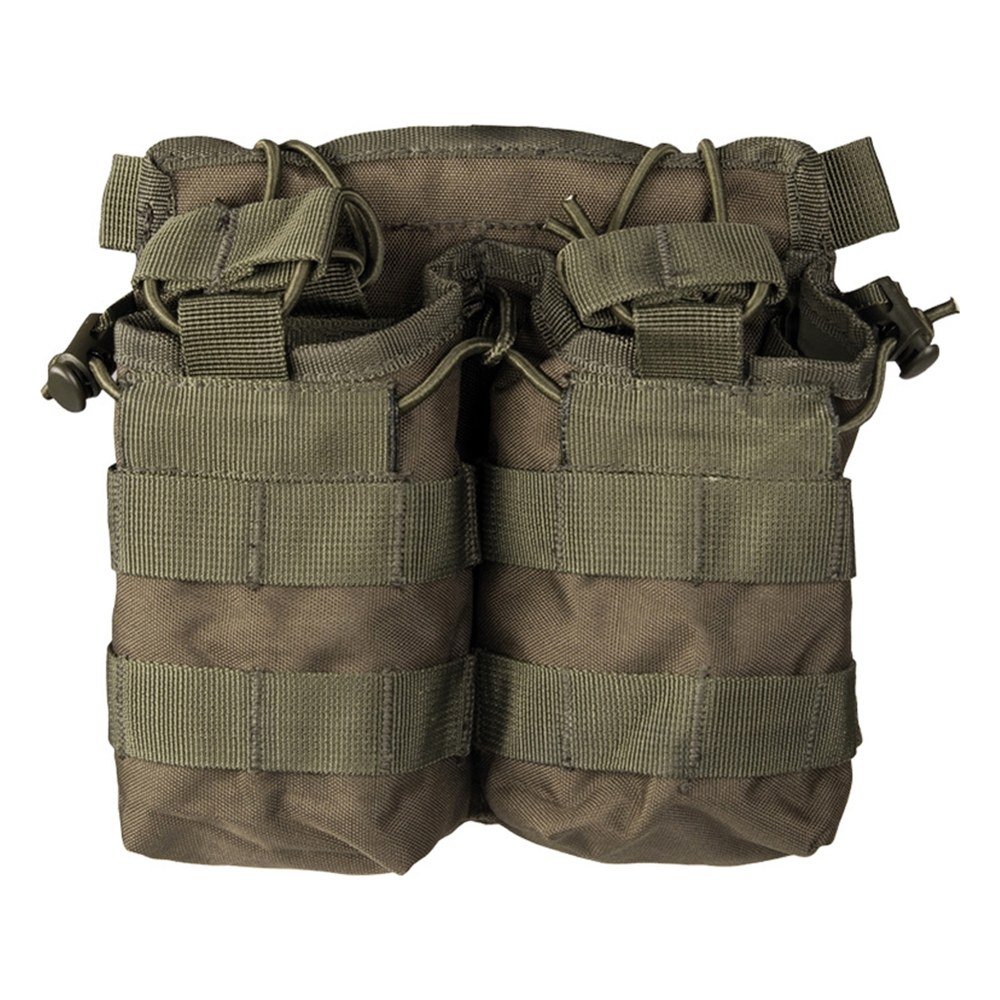[67657OD] Porte chargeurs double M4/M16 Olive open top (fixation Molle)