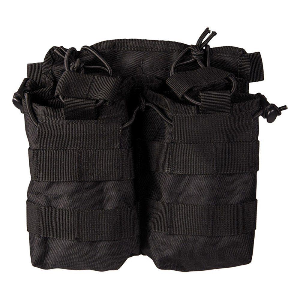 [67657BK] Porte chargeurs double M4/M16 Noir open top (fixation Molle)